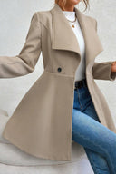 Meredith | Waterfall Lapel Coat – Long Sleeve Open Front
