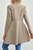 Meredith | Waterfall Lapel Coat – Long Sleeve Open Front