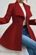 Meredith | Waterfall Lapel Coat – Long Sleeve Open Front