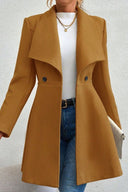 Meredith | Waterfall Lapel Coat – Long Sleeve Open Front