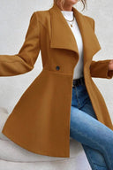 Meredith | Waterfall Lapel Coat – Long Sleeve Open Front
