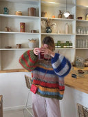 Adair | Oversized Striped Knit Sweater – Crew Neck Drop Shoulder Long Sleeve
