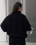Aiyana | Fleece Two Piece Set – Casual Zip Jacket Long Sleeve Wide Leg Pants