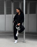 Aiyana | Fleece Two Piece Set – Casual Zip Jacket Long Sleeve Wide Leg Pants