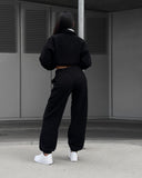 Aiyana | Fleece Two Piece Set – Casual Zip Jacket Long Sleeve Wide Leg Pants