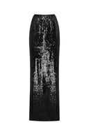 Alejandra | Sequin Maxi Dress – Evening Sweetheart Neck Spaghetti Strap Bust Cups