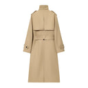 Alexandra | Classic Solid Trench Coat – Double Breasted Belted Longline