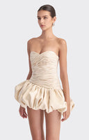 Alia | Strapless Mini – Ruched Bodice Bubble Skirt Cocktail Party Dress