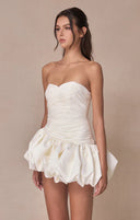 Alia | Strapless Mini – Ruched Bodice Bubble Skirt Cocktail Party Dress