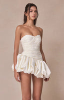 Alia | Strapless Mini – Ruched Bodice Bubble Skirt Cocktail Party Dress
