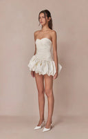 Alia | Strapless Mini – Ruched Bodice Bubble Skirt Cocktail Party Dress