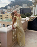 Alicia | Satin Maxi – Off Shoulder Sleeveless Body-Con Formal Wedding Guest Dress