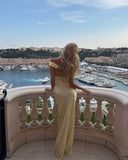 Alicia | Satin Maxi – Off Shoulder Sleeveless Body-Con Formal Wedding Guest Dress