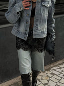 Amelie | Embroidered Denim Jacket – Button Front Oversized Long Sleeve