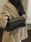 Amina | Minimalist Shoulder Bag – Asymmetric Flap Adjustable Strap