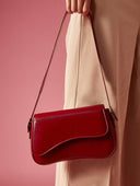 Amina | Minimalist Shoulder Bag – Asymmetric Flap Adjustable Strap