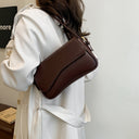 Amina | Minimalist Shoulder Bag – Asymmetric Flap Adjustable Strap