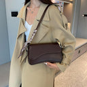 Amina | Minimalist Shoulder Bag – Asymmetric Flap Adjustable Strap