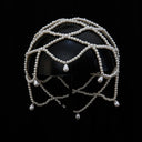 Ammy | Pearl Chain Headpiece – Bridal Beach Draped Hair Accessory