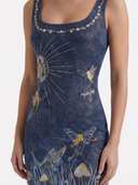 Annemarie | Sequin Graphic Mini Dress – Party Scoop Neck Sleeveless Fairy Print