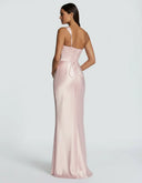 Anouk | Satin Maxi Dress – Evening One Shoulder Draped Neck Ruched Front
