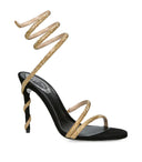 Antonia | Rhinestone Strappy Heels – Evening Spiral Ankle Wrap Stiletto