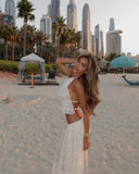 Araceli | Ruffle Tiered Two Piece Set – Halter Crop Top Maxi Skirt Summer Co-ord