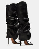 Arianne | Knee High Heels – Evening Open Toe Stiletto Ruched Shaft