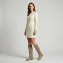 Audrey | Knee High Boots – Western Round Toe Block Heel Harness Strap