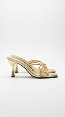 Avery | Strappy Heeled Sandals – Square Toe Slip On Evening Shoes