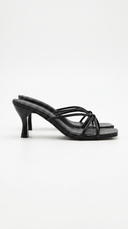 Avery | Strappy Heeled Sandals – Square Toe Slip On Evening Shoes