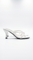 Avery | Strappy Heeled Sandals – Square Toe Slip On Evening Shoes