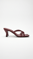 Avery | Strappy Heeled Sandals – Square Toe Slip On Evening Shoes