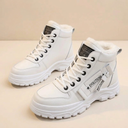 Ayla | Ankle Winter Boots – Casual Lace Up Chunky Sole Plush Lining