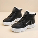 Ayla | Ankle Winter Boots – Casual Lace Up Chunky Sole Plush Lining