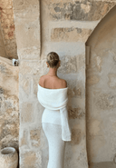 Azaria | Summer Knit Off Shoulder Two Piece Set – Crop Top Maxi Skirt Co-ord