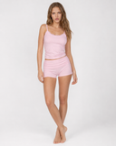 Adeliza | Lace Trim Pajama Set – Sleepwear Scoop Neck Spaghetti Straps Shorts