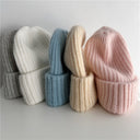 Bernadette | Fuzzy Knit Beanie – Winter Ribbed Foldover Cuff Stretch Pull On