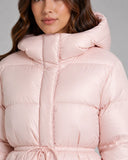 Brandi | Hooded Puffer Jacket – Winter Drawstring Waist Zip Front Pockets