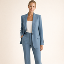 Briana | Tailored Two Piece Set – Work Blazer Long Sleeve Straight Leg Pants