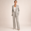 Briana | Tailored Two Piece Set – Work Blazer Long Sleeve Straight Leg Pants