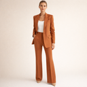 Briana | Tailored Two Piece Set – Work Blazer Long Sleeve Straight Leg Pants