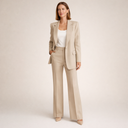 Briana | Tailored Two Piece Set – Work Blazer Long Sleeve Straight Leg Pants
