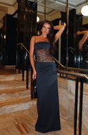 Brietta | Spaghetti Strap Lace Waist Maxi – Bodycon Cut Out Evening Summer Dress