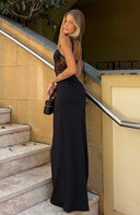 Brietta | Spaghetti Strap Lace Waist Maxi – Bodycon Cut Out Evening Summer Dress