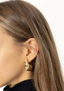 Brinley | Chunky Teardrop Earrings – Oversized Polished Drop Stud Earrings
