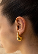 Brinley | Chunky Teardrop Earrings – Oversized Polished Drop Stud Earrings