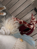 Britney | Feather Trim Knit Cardigan – Casual V Neck Button Front Long Sleeve