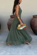 Brittany | Maxi – One Shoulder Draped Sleeveless A-Line Formal Wedding Guest Dress