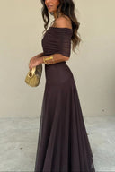 Brittany | Maxi – One Shoulder Draped Sleeveless A-Line Formal Wedding Guest Dress
